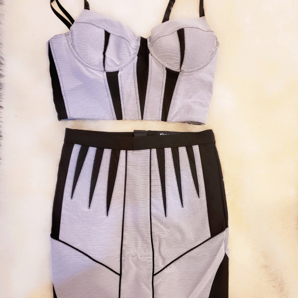 Nasty Gal Skirt and crop top set